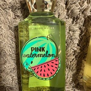 Bath & Body Works Pink Watermelon Green Shower Gel